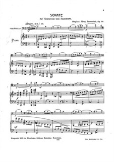 Соната для виолончели и фортепиано, Op.50: Соната для виолончели и фортепиано by Stefan Jaray-Janetschek