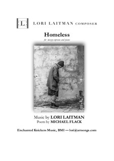 Homeless: For mezzo-soprano and piano (priced for 2 copies) by Lori Laitman