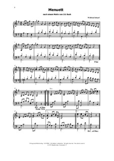 Menuett: Menuett by Иоганн Себастьян Бах