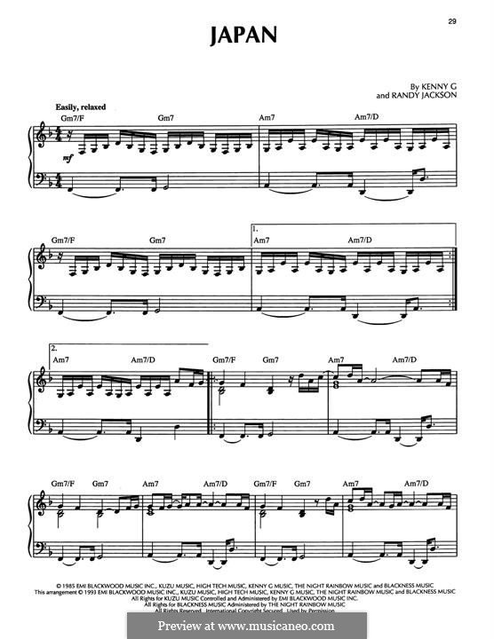 Japan (Kenny G): Для фортепиано by Randy Jackson