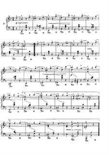 Вальс No.9: Аранжировка для фортепиано by Иоганнес Брамс