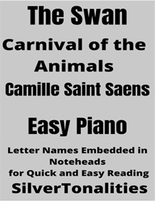 Лебедь: For easy piano 2nd Edition by Камиль Сен-Санс
