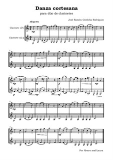 Danza cortesana: Para dúo de clarinetes by José Ramón Córdoba Rodríguez