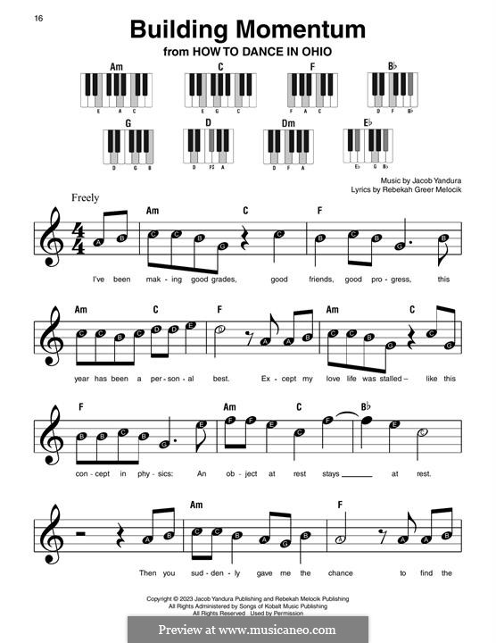 Building Momentum (from How To Dance In Ohio): Для фортепиано by Jacob Yandura