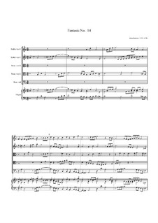 Фантазия No.14, для пяти альтов и органа: Фантазия No.14, для пяти альтов и органа by John Jenkins