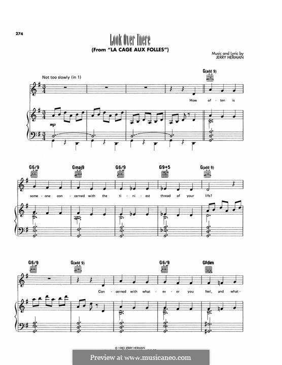 Look Over There: Для голоса и фортепиано (или гитары) by Jerry Herman