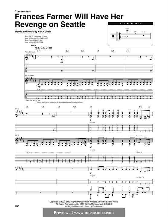 Frances Farmer Will Have Her Revenge on Seattle (Nirvana): Transcribed score by Kurt Cobain