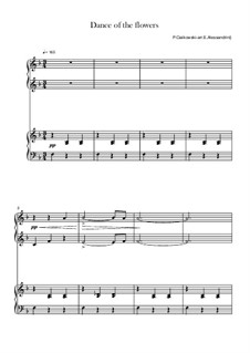 No.8 Вальс цветов: For piano 4 hands by Петр Чайковский