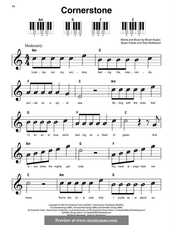 Cornerstone (Hillsong): Для фортепиано by Jonas Myrin, Reuben Morgan, Eric Liljero