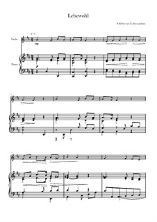 Прощание, Op.22: Для скрипки и фортепиано by Фридрих Зильхер
