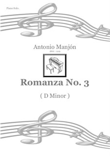 Романс No.3: Для фортепиано by Антонио Хименос Маньон