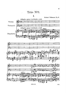 Фортепианное трио No.1 фа мажор, Op.3: Партитура by Роберт Фолькманн