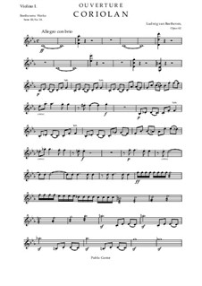 Увертюра Кориолан, Op.62: Скрипка I by Людвиг ван Бетховен