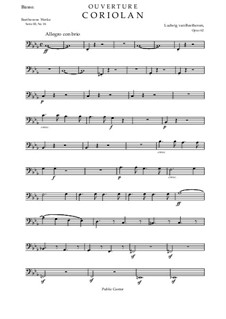 Увертюра Кориолан, Op.62: Партия контрабаса by Людвиг ван Бетховен