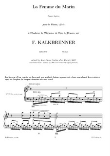 La femme du marin, Op.139: Для фортепиано (ноты высокого качества) by Фридрих Калькбреннер