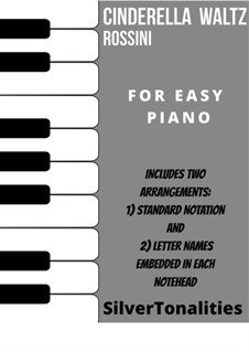 Золушка: Waltz, for easy piano by Джоаккино Россини