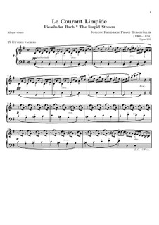 No.7 Le Courant Limpide (The Limpid Stream): For piano by Иоганн Фридрих Бургмюллер