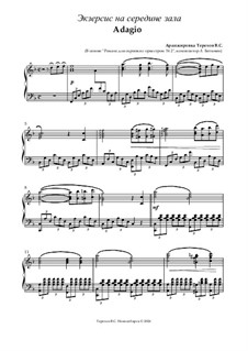 Нотный сборник для урока классического танца: Adagio (середина зала) by Людвиг ван Бетховен