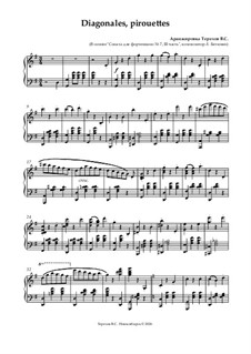 Нотный сборник для урока классического танца: Diagonales, pirouettes by Людвиг ван Бетховен