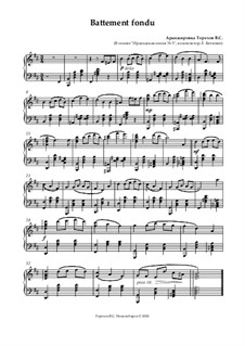 Нотный сборник для урока классического танца: Battement fondu (середина зала) by Людвиг ван Бетховен