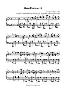 Нотный сборник для урока классического танца: Grand battement (середина зала) by Людвиг ван Бетховен