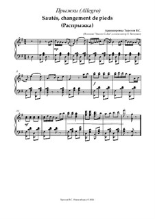 Нотный сборник для урока классического танца: Sautés, changement de pieds (Allegro) by Людвиг ван Бетховен