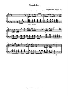 Нотный сборник для урока классического танца: Cabrioles (Allegro) by Людвиг ван Бетховен