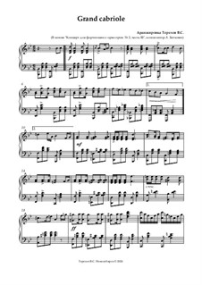 Нотный сборник для урока классического танца: Grand cabriole (Allegro) by Людвиг ван Бетховен