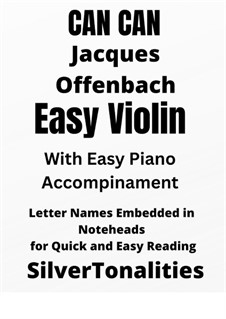 Канкан: For easy violin and piano by Жак Оффенбах