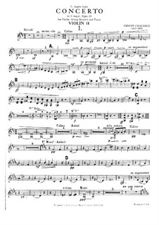 Концерт для фортепиано, скрипки и струнного квартета, Op.21: Скрипка II by Эрнест Шоссон