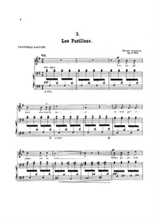 Семь мелодий для голоса и фортепиано, Op.2: No.3 Les papillons by Эрнест Шоссон