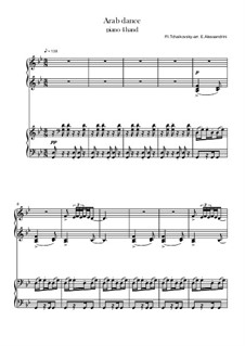 No.5 Арабский танец: For piano 4 hand by Петр Чайковский