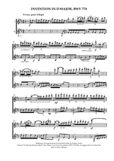 No.3 ре мажор, BWV 774: Для двух гитар by Иоганн Себастьян Бах