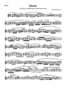 Дуэт для флейты и фагота (бас-кларнета): Партии by Александр Быстров