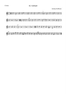 Гальярда соль мажор: Cantus by Anthony Holborne