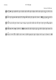 Павана фа мажор для струнных: Cantus by Anthony Holborne