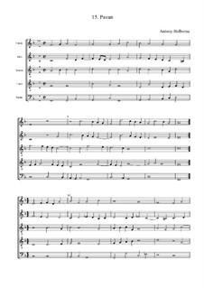 Павана фа мажор для струнных: Партитура by Anthony Holborne