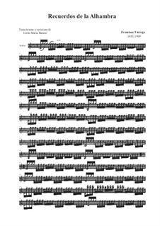 Воспоминания об Альгамбре: Для скрипки (или альта) by Франсиско Таррега