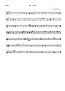 Павана для струнных инструментов (соль мажор): Quintus by Anthony Holborne