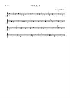 Гальярда ля минор для струнных: Тенор by Anthony Holborne