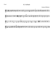 Гальярда соль мажор: Тенор by Anthony Holborne