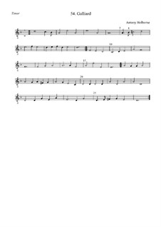 Гальярда ре минор: Тенор by Anthony Holborne