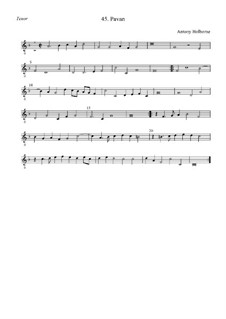 Павана для струнных инструментов (фа мажор): Тенор by Anthony Holborne