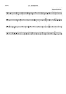 Posthuma: Bassus by Anthony Holborne