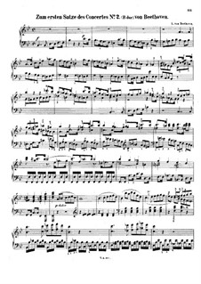 Концерт для фортепиано с оркестром No.2, Op.19: Каденция к первой части by Людвиг ван Бетховен