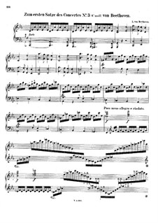 Концерт для фортепиано с оркестром No.3, Op.37: Каденция к первой части by Людвиг ван Бетховен