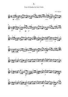 Тридцать шесть упражнений для скрипки, Op.20: Упражнение No.3 фа мажор by Генрих Эрнст Кайзер