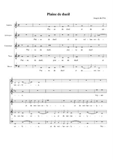 Plaine de dueil: Plaine de dueil by Жоскен де Пре