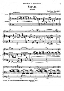 Две пьесы для скрипки и фортепиано, Op.52: Две пьесы для скрипки и фортепиано by Павел Юон