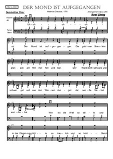 Abendliederzyklus. Der Mond ist aufgegangen, Op.285: Abendliederzyklus. Der Mond ist aufgegangen by folklore